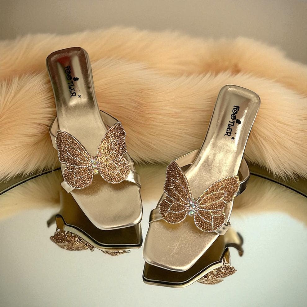 Best Price Glamour Fly Crystal Slip-Ons